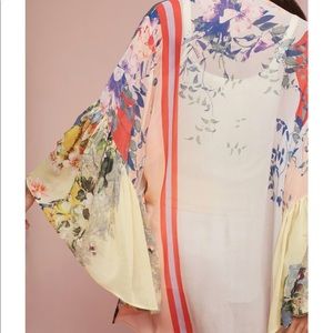 Anthropologie Georgette Ruffle Kimono